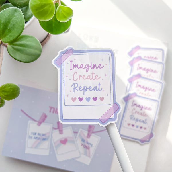 Polaroid "Imagine, Create, Repeat" Vinyl Sticker