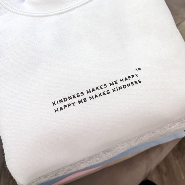 "Kindness Makes Me Happy" Crewneck Sweatshirt In Sand
