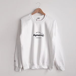 Busy Daydreaming Crewneck Sweatshirt In White