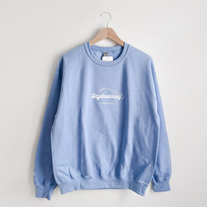 Busy Daydreaming Crewneck Sweatshirt In Light Blue
